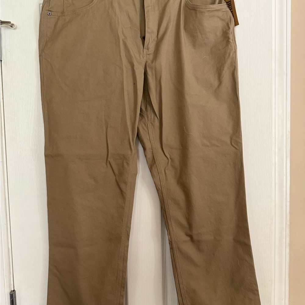 Duluth Trading Co Tan Chinos Relaxed Fit